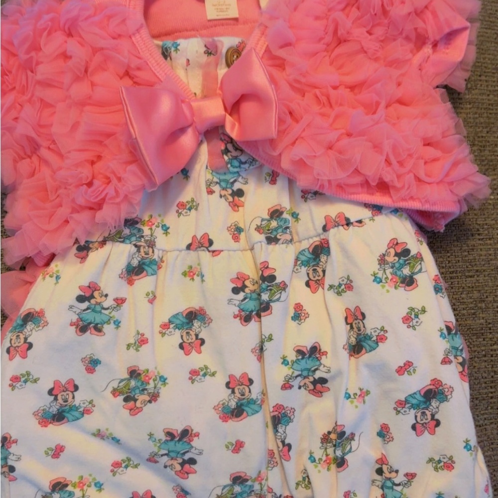 Disney Pink Baby Dress with Ruffle Detail